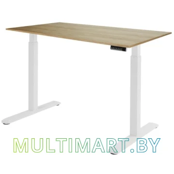 Стол для работы стоя ErgoSmart Electric Desk 1380x800x18 мм (дуб натуральный/белый)